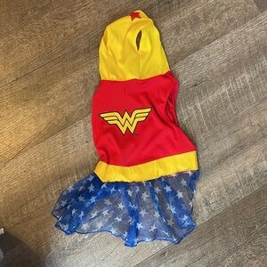 DC Comics Wonder Woman Yellow and Red Hooded Costume Dress size M